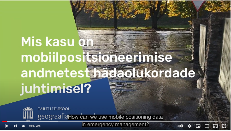 The Use of Mobile Positioning Data in Emergency Management 