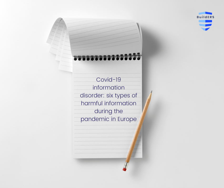 New publication on the Journal of Risk Research: COVID-19 information disorder: six types of harmful information during the pandemic in Europe