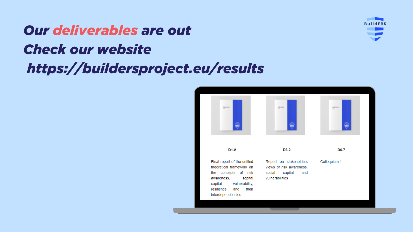 BuildERS deliverables are out!